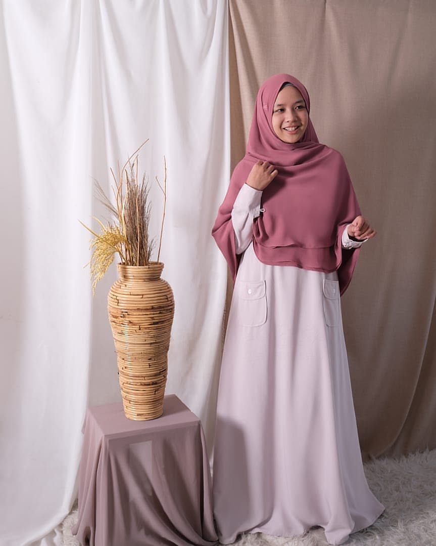 Gamis Premium White Smoke