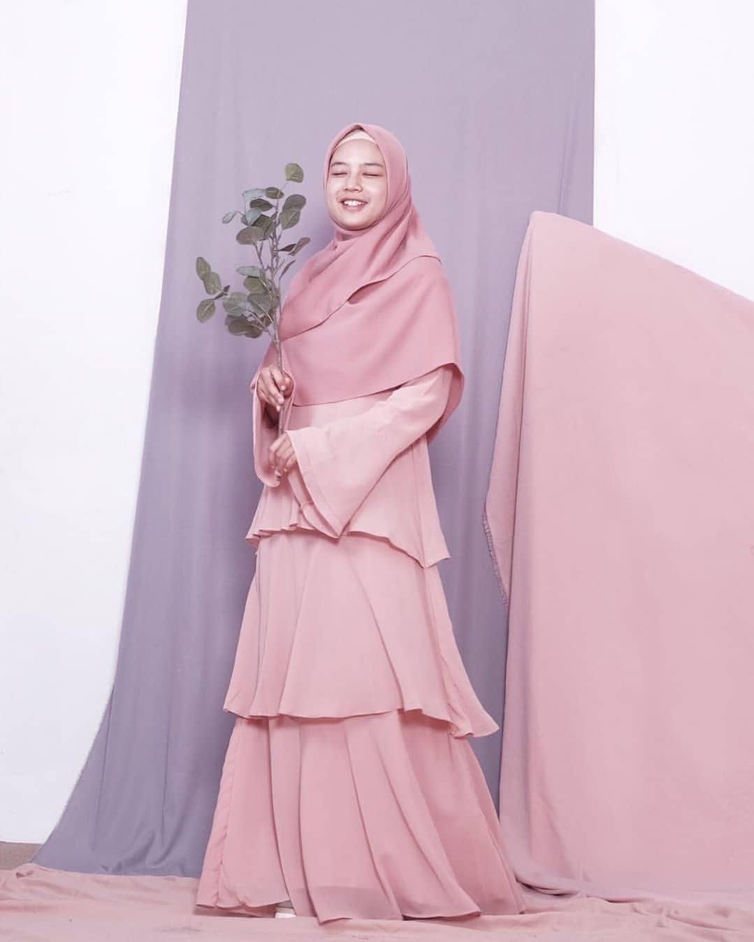 Gamis Ruffle Salmon