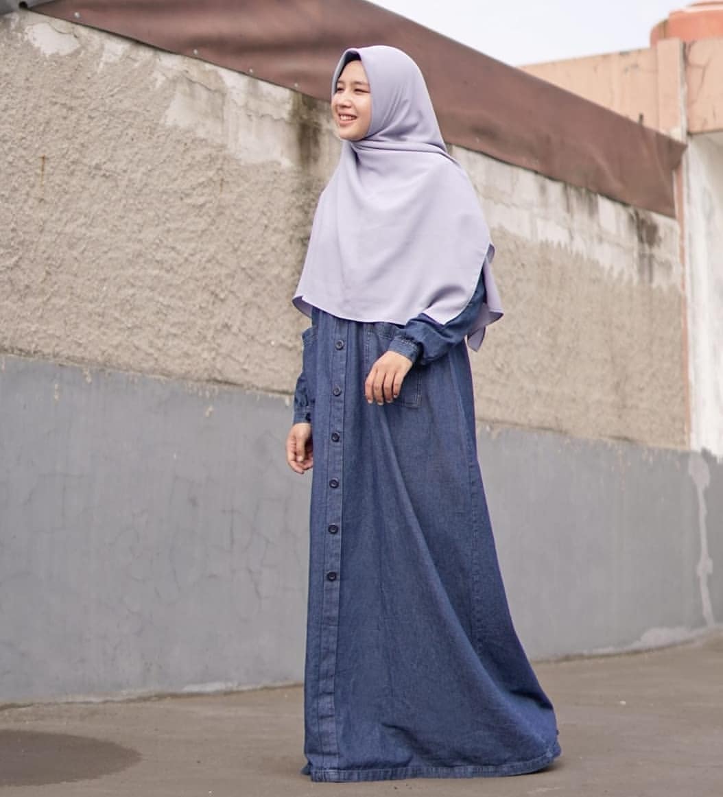 Gamis Denim Pocket Denim