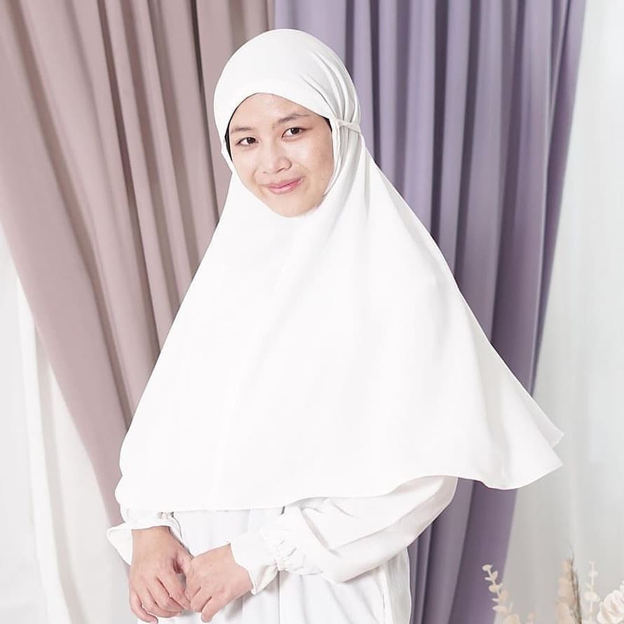 Khimar Dirumahaja white