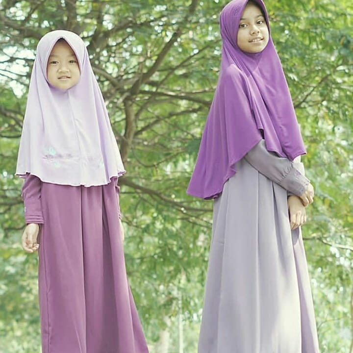 Gamis Hari kids purple