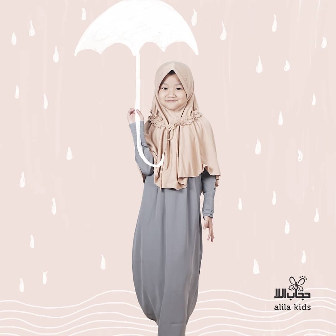 Gamis Hari kids Grey