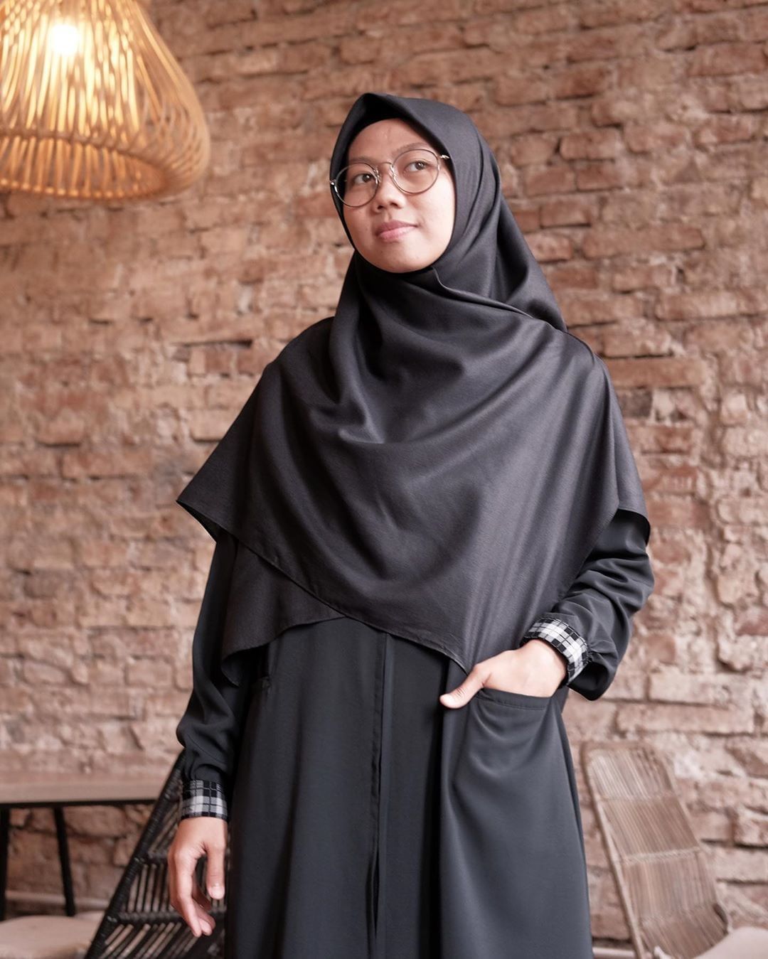 Khimar Voal shiny black